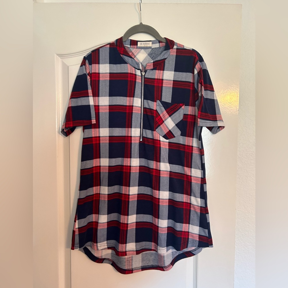 Bulotus Large Plaid Blouse